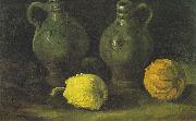 Still life with two jugs and pumpkins Vincent Van Gogh